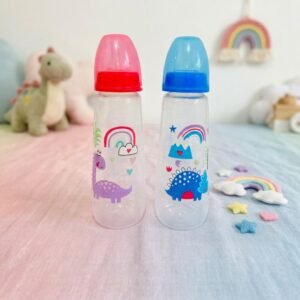 Biberón aventura de dinosaurio y arcoiris 250ml/9oz.