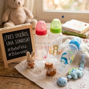 Biberón Esbelto con Diseño de Bosque y Dinosaurio 250ml/9oz.