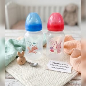 Biberón Contorneado Boca Ancha 250ml/8oz.